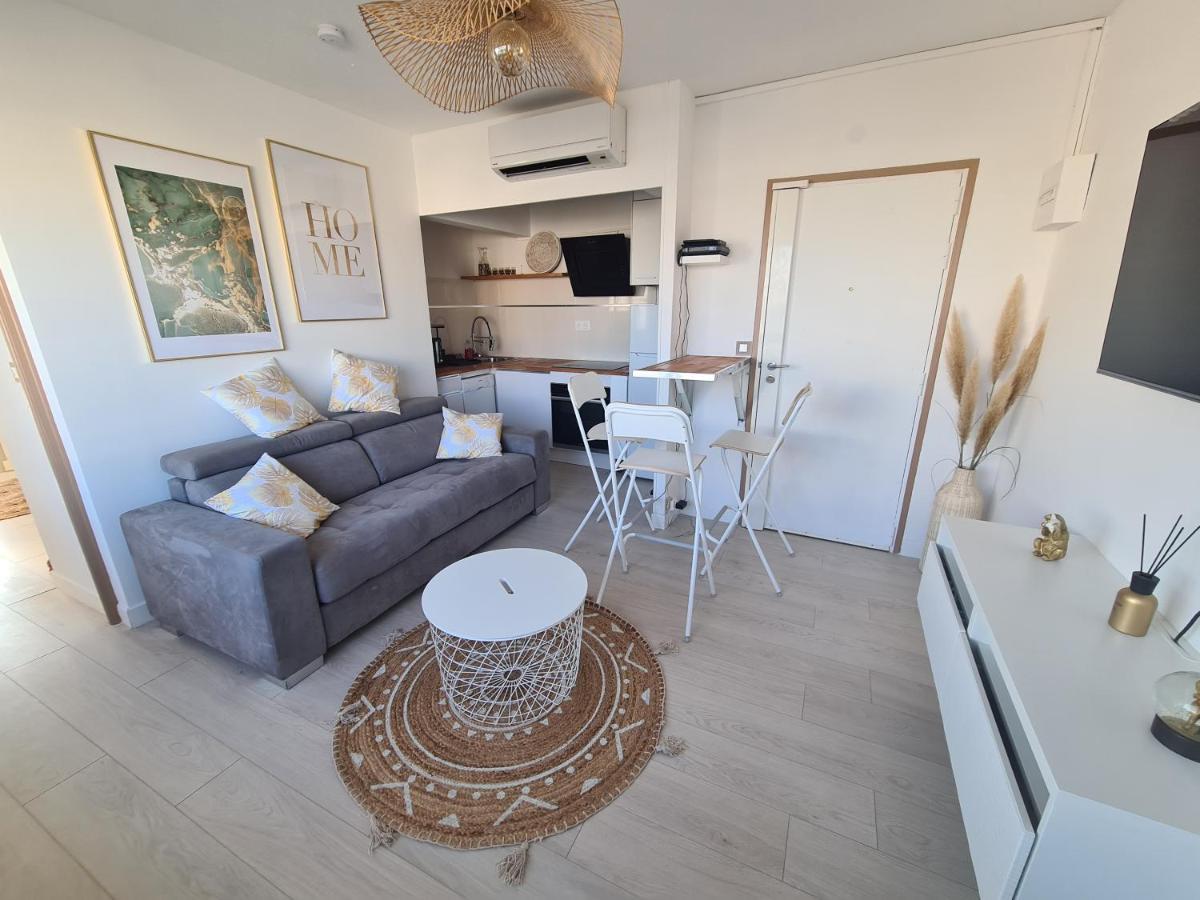 Appartement Lumineux Avec Vue Sur Mer A 50 M De La Plage Et Du Centre 라그랑모트 외부 사진